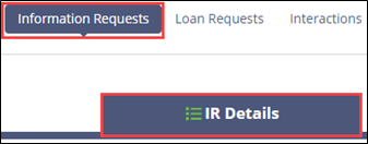 IR Details tab