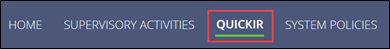 QuickIR link in main top menu.