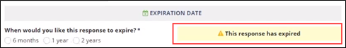 Choose a timeframe for the response expiration