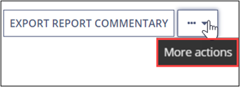 Open the more actions menu to find the Update Report command