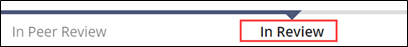 Report status showing "in review"