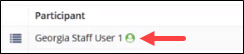 Team lead indicator next to Participant's name