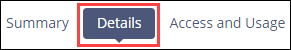 Details tab on a supervisory activity record.