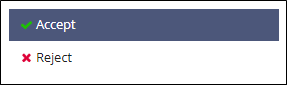 Options to accept or reject the complaints access request