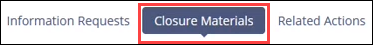 Tab: Company Closure Materials