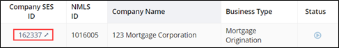 Click the company's SES ID to open the company page and begin an SA