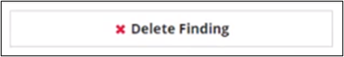 Delete Finding button