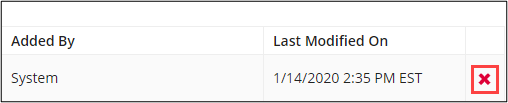 Click the red X icon to mark procedures to remove