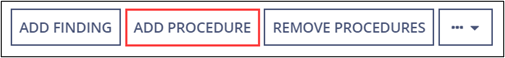 Add Procedures menu button