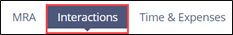 Interactions button
