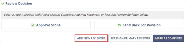 Add New Reviewers command