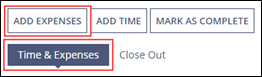 Click Add Expenses to add an expense to the Supervisory Activity