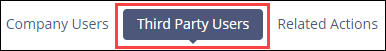 Third party user tab selection.